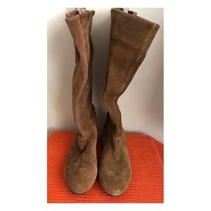 Zara suede brown leather boots
